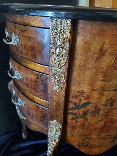Modern Painted French Louis XV Style Nightstand Table - Picture 8 of 24
