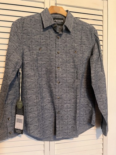 MOUNTAIN KHAKIS Shirt Men's Small S Shirt BISON ETCH Button Down NEW $90 Print - Picture 1 of 14