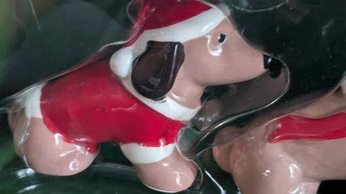 Weihnachten Dackel Salz & Pfeffer Set NEU - Bild 3 von 7