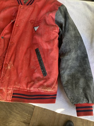 Vintage GUESS JEANS Logo Varsity Bomberjacke Größe L. - Bild 11 von 14