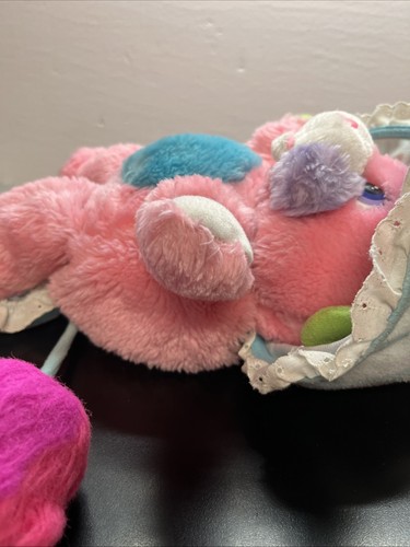 Mattel Popples Pink Baby Cribsy Plush w Bib Bonnet Booties Vintage 1986 W4 - Picture 7 of 11