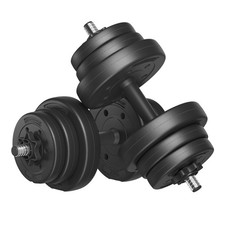 Haltères Musculation 2 x 10 kg Poids Réglable 20 kg Lot de 2