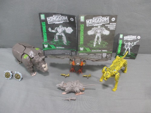 Transformers Kingdom RHINOX AIRAZOR RATRAP Lote Completo Guerra Para Cybertron - Imagen 1 de 10