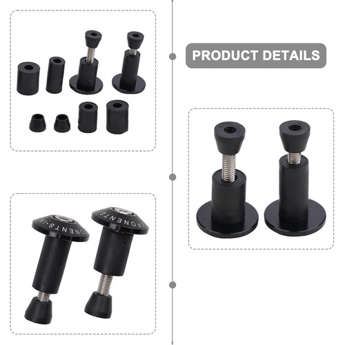 New Useful For Motorbike Motorbike Bar End 22mm Diameter Aluminium Black - Picture 5 of 7
