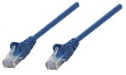 Intellinet Network Patch Cable, Cat5e, 1m, Blue, CCA, U/UTP, PVC, RJ45, Gold Pla