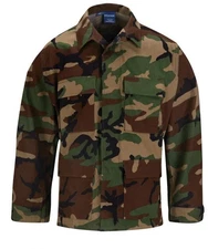 Propper Woodland Camo, 100% Cotton Ripstop Camo Coat, Medium Regular