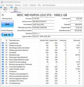 Western Digital WD Blue Mobile 1TB, 2.5", 8MB, SATA 6Gb/s, (WD10JPVX-22JC3T0)