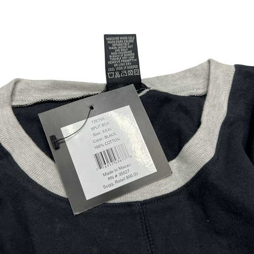 Marithe Francois Girbaud Shirt Men 3XL Black Split Box Long Sleeve Deadstock Y2K - Picture 5 of 9