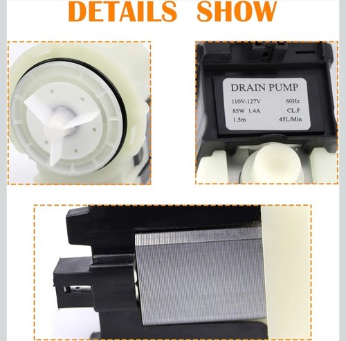 280187 8181684 Washer Drain Pump Motor - Compatible with Whirlpool Duet, May Tag - Picture 6 of 7