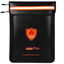 4200℉ Upgraded Fireproof Document Bag, Important Legal Size 4200℉ Black
