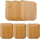 Bamboo Pan Scraper Tool, 2.8" X 2.4", Pack of 6