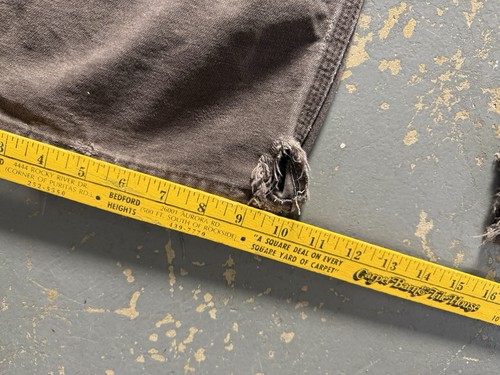 Pantaloni essenziali vintage marroni invecchiati Carhartt Y2K grunge gamba larga larghi - Foto 10 di 10