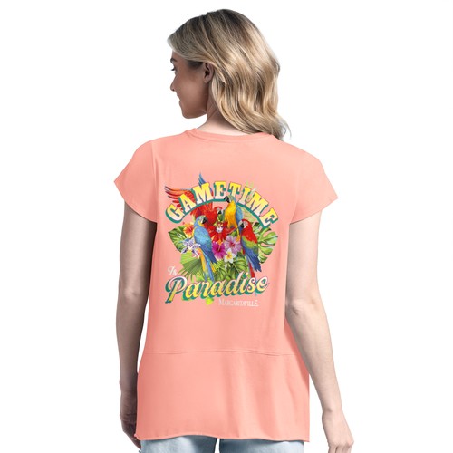 Damen-T-Shirt Margaritaville orange Philadelphia Phillies Gametime is Paradise