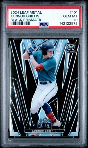 2024 Leaf Metal #101 Konnor Griffin Black Prismatic XRC RC /3 PSA 10 Gem 🔥