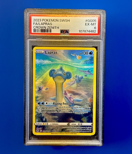 2023 Pokemon Schwert & Schild Krone Zenit #GG05 FULL ART / LAPRAS PSA 6