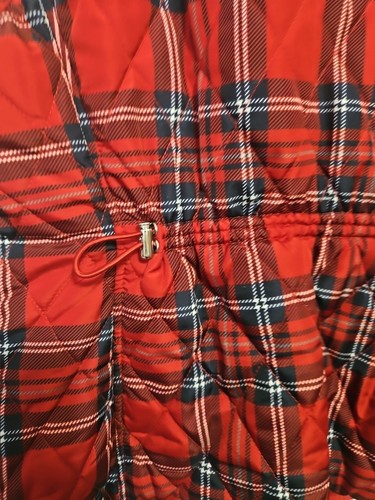 Croft & Barrow Damen Karo Weste Petite Gr. L Rot Tartan Full Zip Thermo - Bild 7 von 10