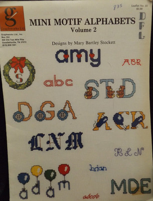 Mini Motif Alphabets Vol, 2 Cross Stitch Leaflet from Graphworks