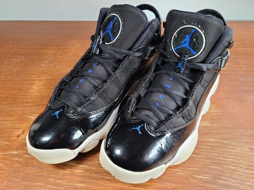 Jordan 6 Rings Mid Black Blue Youth Size 7Y Womens Size 8.5 (323419-016) - Picture 2 of 10