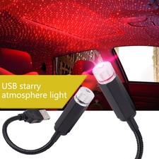 USB Autodach Innen Atmosphäre Sternenhimmel LED Projektor Stern Nachtlichter Rot