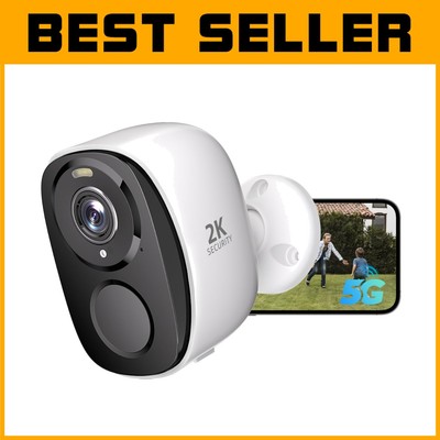 All-Weather 2K Wireless Security Camera with AI Bird Recognition & Siren Alarm