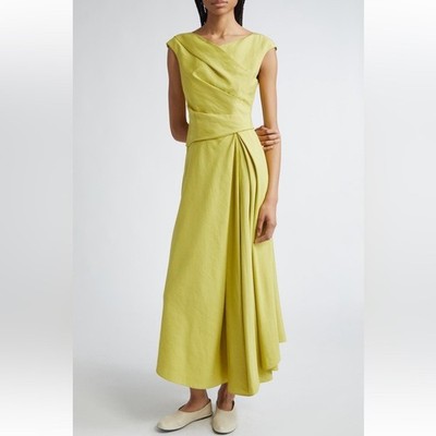 Lafayette 148 New York Wrap Front Silk Linen Dress Chartreuse Size 8 $1,498 NWT | eBay Lafayette 148 New York Wrap Front Silk Linen Dress Chartreuse Size 8 $1,498 NWT | eBay