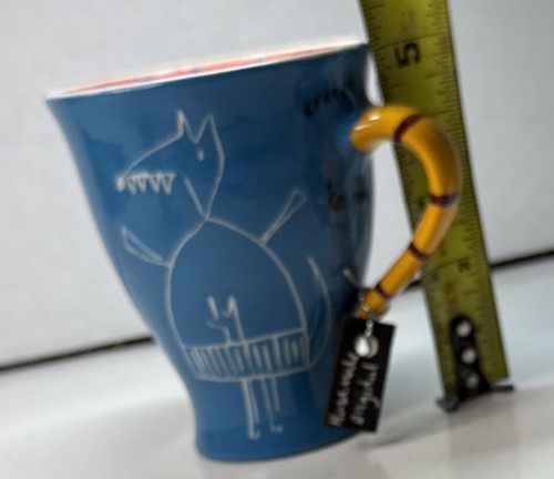 Avagoya Mug Sydney “crazed Killer Kangaroos” Hand Painted Colorful Aboriginal Ar - Picture 7 of 11