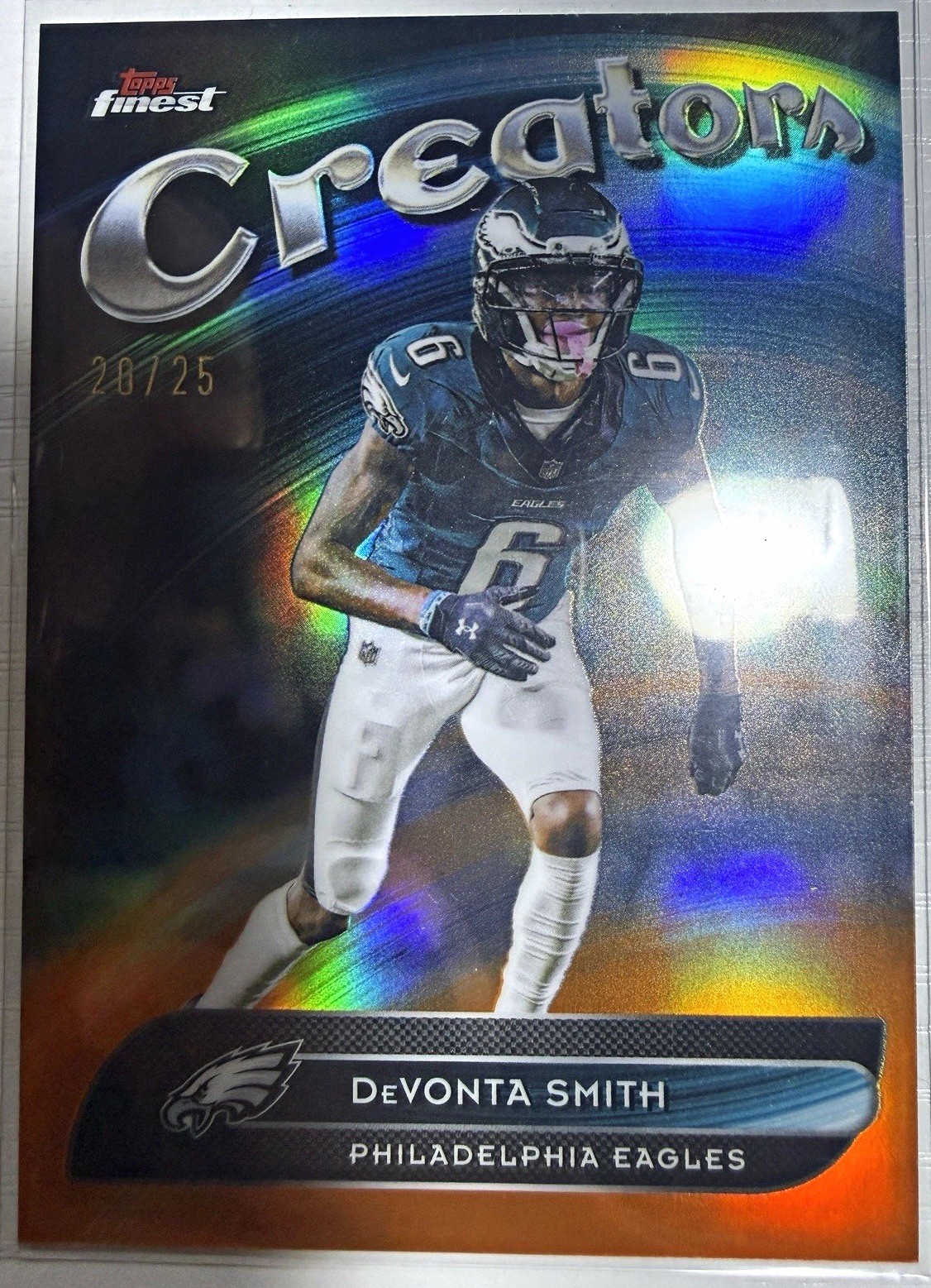 Topps Finest 2025 Creators DeVonta Smith #CR-24 Eagles Serial Numbered /25