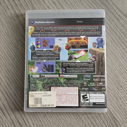 3D Dot Game Heroes PS3 PlayStation 3 Complete CIB Manual Atlus Tested - Picture 3 of 6