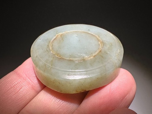 Rare Chinese Han Dy Old Jade Carved "Jian Shou" (剑首) Pendant Figure L 4.0 cm - Picture 20 of 21