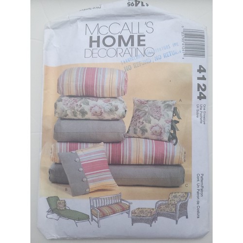 McCall's 4124 Sewing Pattern for Outdoor Furniture Cushions and Pillows - Picture 2 of 7