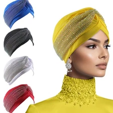 Women Hijab Hair Loss Cap African Beanie Muslim Turban Chemo Cancer Hat Wrap
