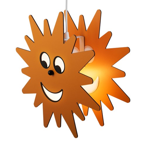 Holz Kinderleuchte Hängelampe Sonne RGB Fernbedienung LED dimmbar gelb Unisex - Bild 7 von 10