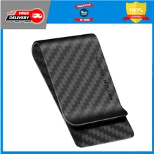 Carbon Fiber Money Clip for Men, Slim Minimalist Wallet, High Elastic & Durable