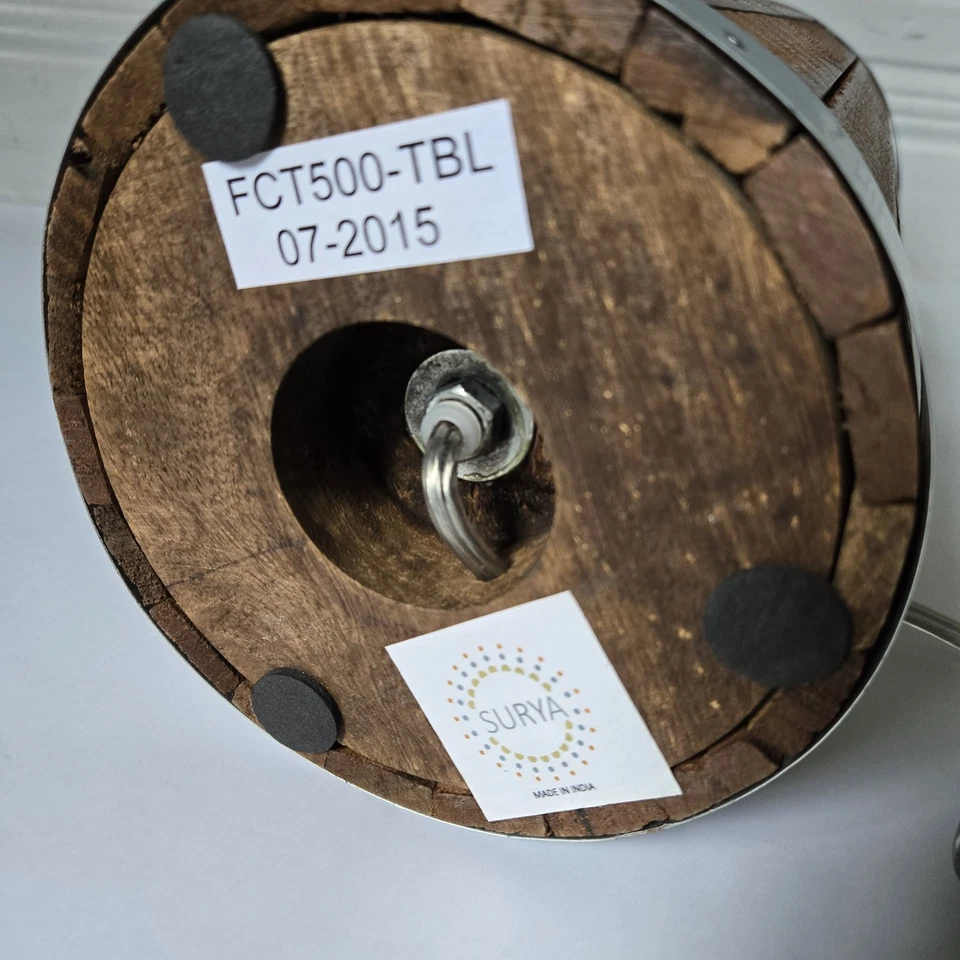 Настольная лампа Surya деревянная металлическая комбинированная настольная лампа деревенская натуральная современная без абажура - Изображение 3 из 4