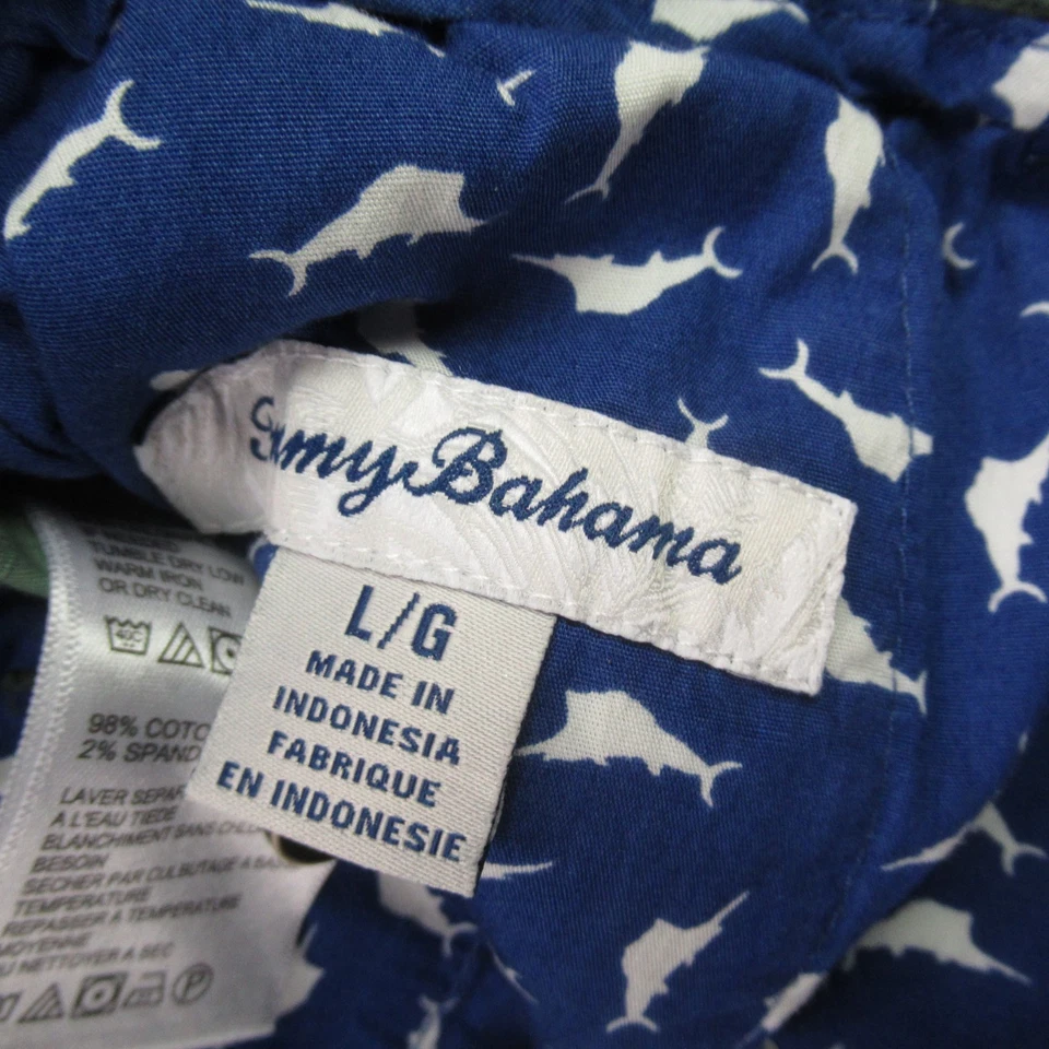 Pantalones Cortos Tommy Bahama Para Hombre Bolsillo Grande Ligeros Exterior Carga Verde Foto 4 de 4