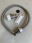 Bidet T Adapter with 20" Braided Stainless Extension Hose (7/8x7/8/3/8)