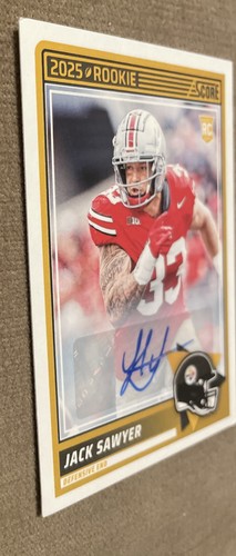 2025 Score Jack Sawyer Auto RC Rookie #83 - Steelers/Ohio State READ DESCRIPTION - Bild 2 von 6