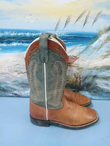 OLD WEST YOUTH 4.0 BSY1872 BRAUN ASH LEDER ECKIGE SPITZE COWBOY STIEFEL ROPERS - Bild 6 von 10