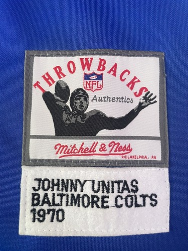 100% Authentic Johnny Unitas Mitchell & Ness Jersey Baltimore Colts 48 $380 - Picture 12 of 13
