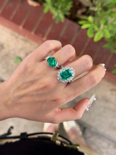Lab Grown Columbia Emeralds size 13x18mm Hydrothermal Emerald AGL Certificate - Picture 21 of 23