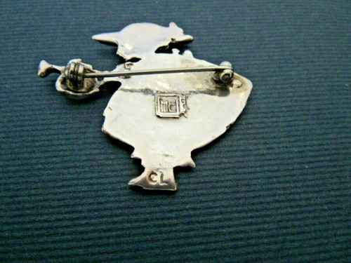 VINTAGE STERLING MARY ENGELBREIT PIN BROOCH GARDENING GIRL WITH WATERING CAN - Bild 4 von 4