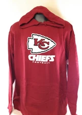 Mens Majestic NFL Kansas City Chiefs Screen Print B&T Football Pullover Hoodie