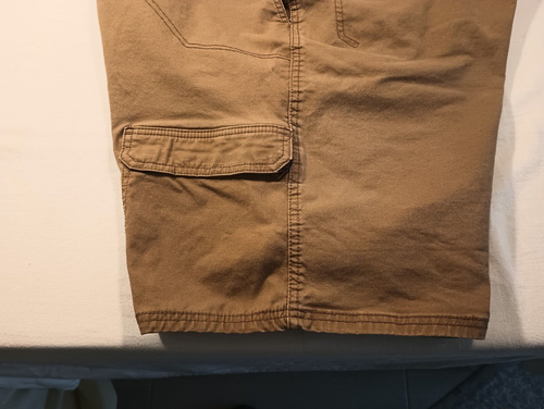 Wrangler Outdoor Cargo Shorts Stretch Mens 46x9 Camel Khaki 97%Nylon/3%Spandex - Picture 10 of 12