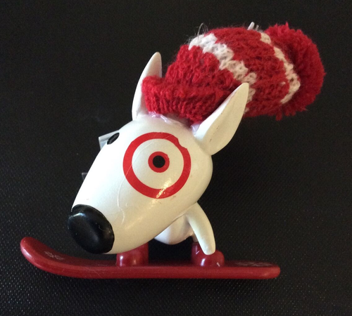 Adorno de snowboard Target Wondershop Bullseye Perro 2023 - nuevo - Imagen 6 de 7