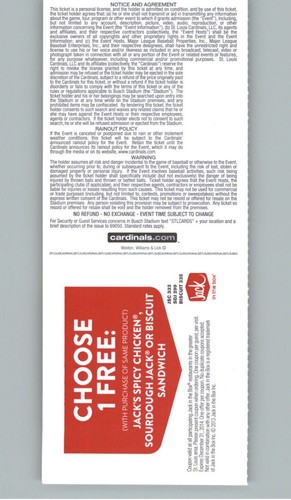 Boston Red Sox vs St. Louis Cardinals 8/6/2014 Full Ticket - Picture 2 of 2