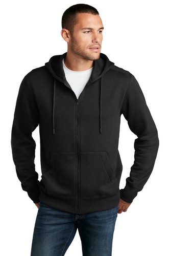 District Perfect Weight Fleece Full-Zip Hoodie DT1103 - Picture 5 of 7