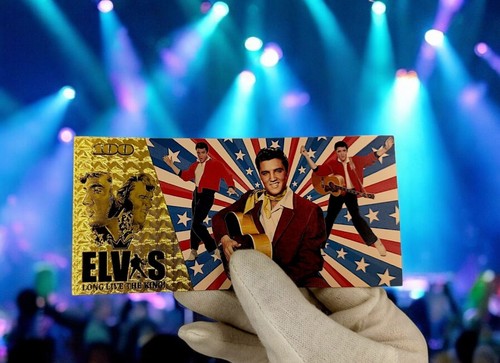 ELVIS PRESLEY 100 Rock Dollars PVC Gold Banknote – Legendary King of Rock - Picture 6 of 15