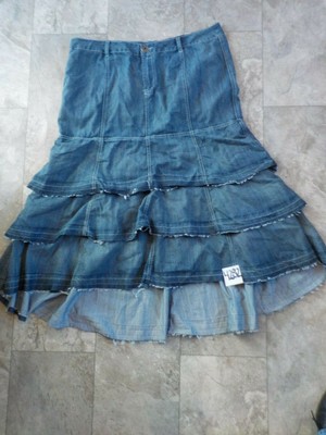 lane bryant jean skirts