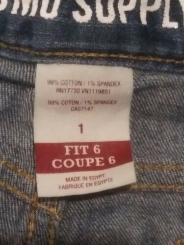 Mossimo Womens Jean Shorts Size 1 Fit 6 Stretch Blue Denim Cut offs Short - Picture 2 of 3