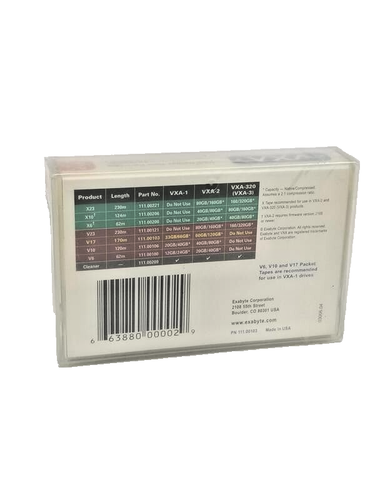 EXABYTE: VXA "V17" 170m PACKET TAPE CARTRIDGE 33/66GB w/VXA-1 - Afbeelding 3 van 5